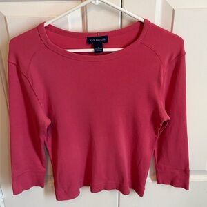 Ann Taylor Pink Scooped Neck Top
